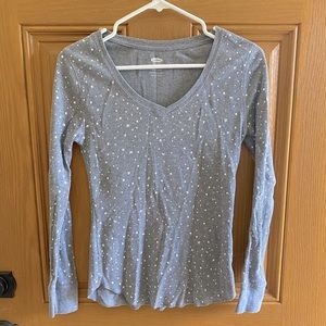 Space Themed Long Sleeve Pajama Top
